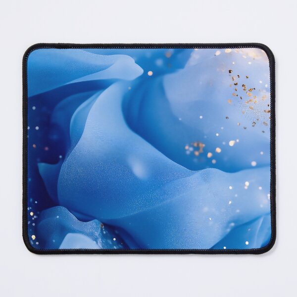 Item preview, Blue Silk With Golden Glitter And Rose Petal Texture designed and sold by GoldenTealArts.