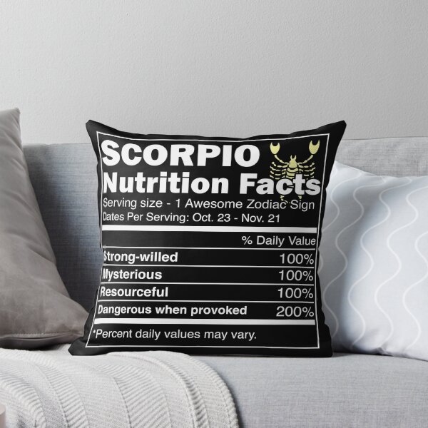 Item preview, Scorpio Nutrition Facts | Scorpio Horoscope Zodiac designed and sold by designeclipse.