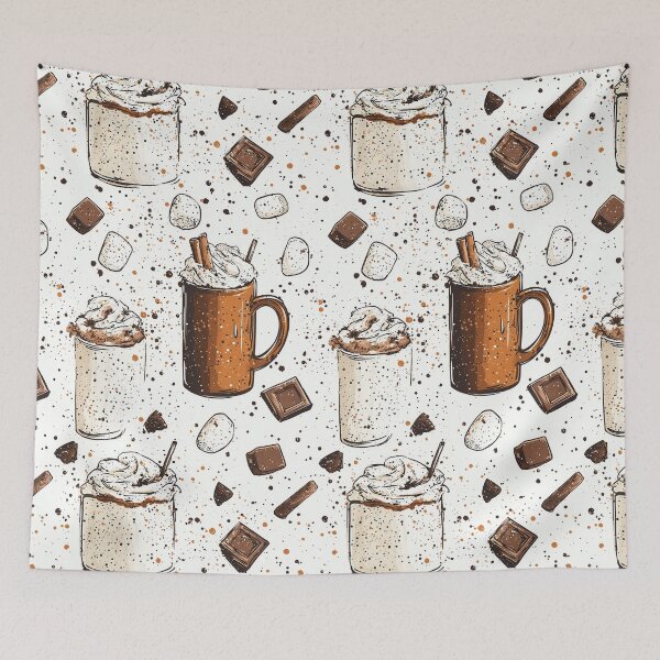 Item preview, Winter Tea with Snowflakes and Pinecones designed and sold by Piotrek0001.