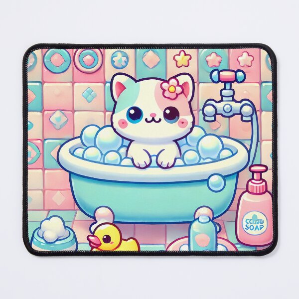 Item preview,  Adorable Bathing Cat Illustration designed and sold by Peelya.