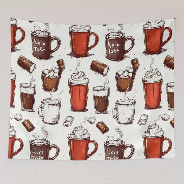 Item preview, Hot Tea with Pine Branch and Snow Accents designed and sold by Piotrek0001.