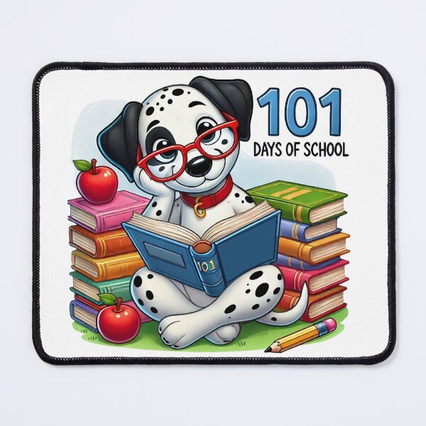 Item preview, 101 Days of School Dalmatian, Cute Kindergartener 100 days smarter designed and sold by TheTimeTaxi.