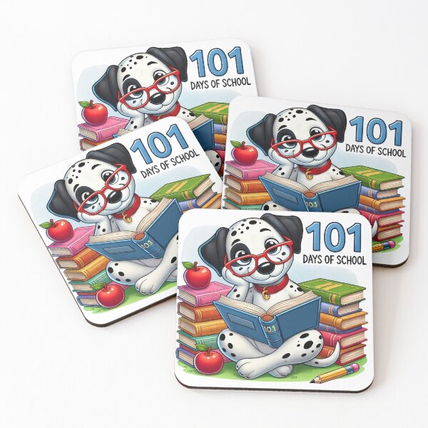 Item preview, 101 Days of School Dalmatian, Cute Kindergartener 100 days smarter designed and sold by TheTimeTaxi.