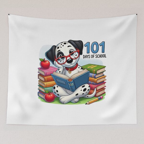 Item preview, 101 Days of School Dalmatian, Cute Kindergartener 100 days smarter designed and sold by TheTimeTaxi.