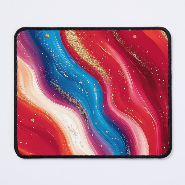 Item preview, Colorful Glitter Waves Abstract Art Design designed and sold by GoldenTealArts.