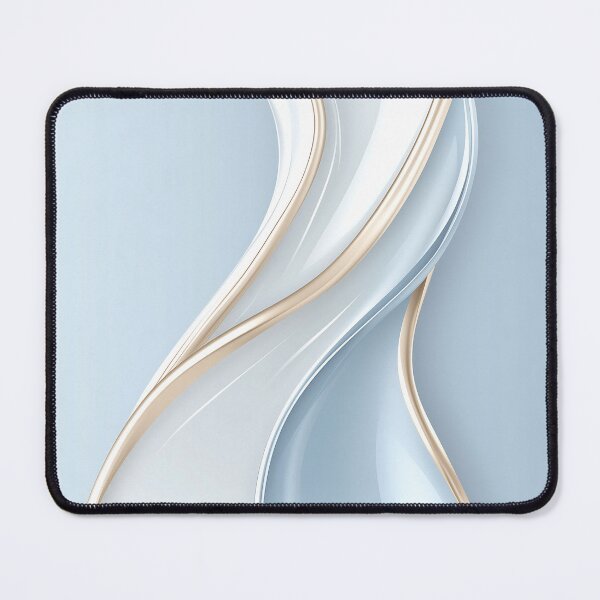Item preview, Modern Curved Lines With Gold Highlights designed and sold by GoldenTealArts.