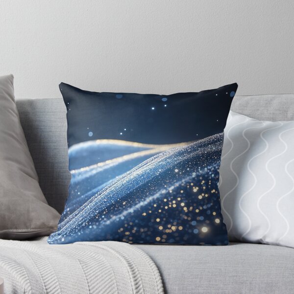 Item preview, Blue Sand With Sparkling Gold Under Night Sky designed and sold by GoldenTealArts.