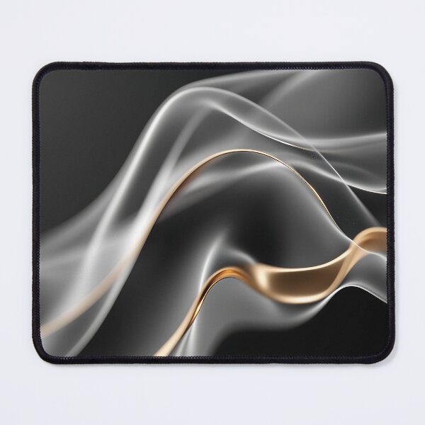 Item preview, Elegant Black and Gold Abstract Smoke and Wave Design designed and sold by GoldenTealArts.