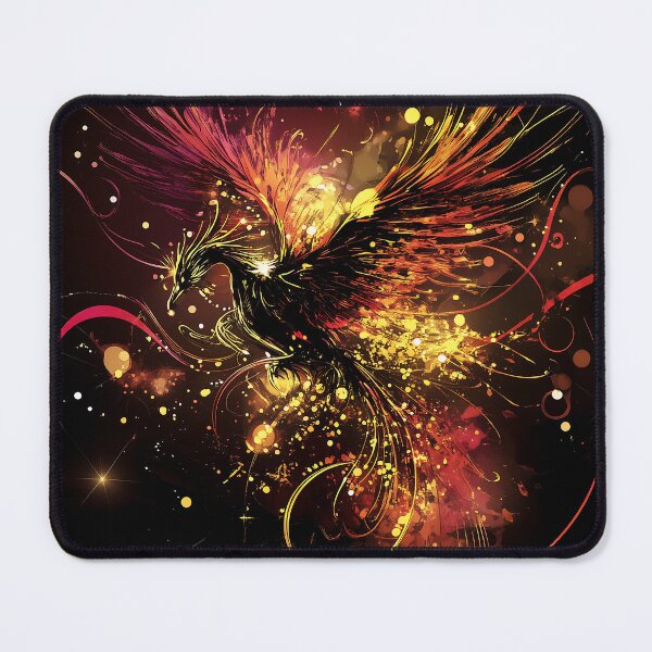 Item preview, Vibrant Firebird Illustration With Glowing Effects designed and sold by GoldenTealArts.