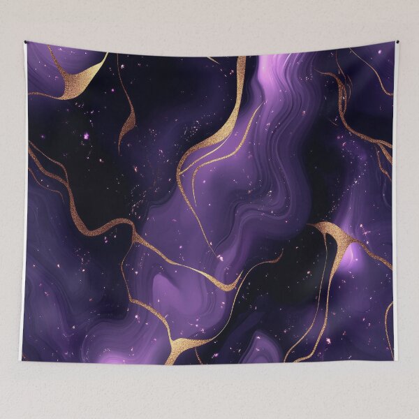 Item preview, Elegant Purple And Gold Marble Background designed and sold by GoldenTealArts.