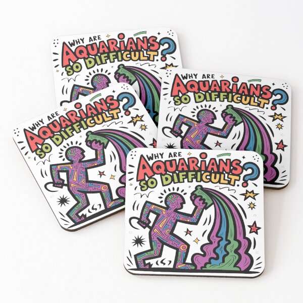 Item preview, Aquarians Zodiac Pop art -"Why Are Aquarians So Difficult? Vibrant Pop Art Tee" designed and sold by stickercuffs.
