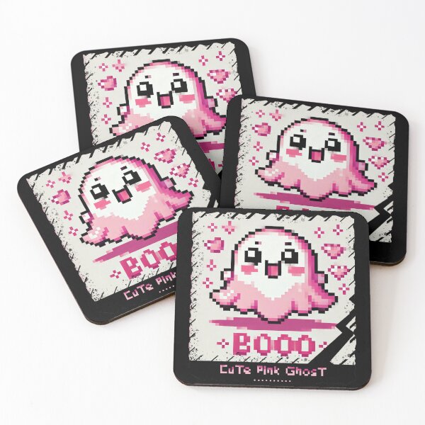 Item preview, Cute Pink Ghost: Sweet and Spooky (Booo) designed and sold by TrippyBunnyShop.