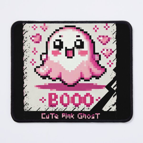 Item preview, Cute Pink Ghost: Sweet and Spooky (Booo) designed and sold by TrippyBunnyShop.