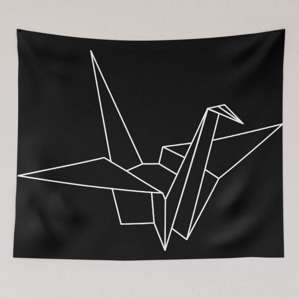 Item preview, Geometric Paper Crane Line Art designed and sold by RedCaterpillar.