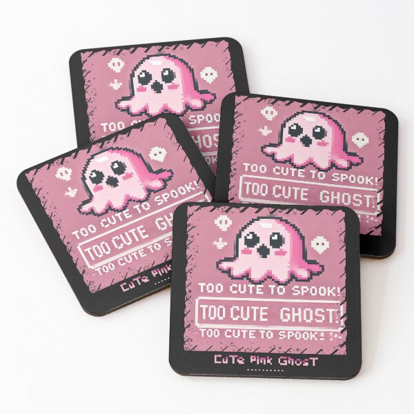 Item preview, Cute Pink Ghost: Sweet and Spooky (Too cute to spook!) designed and sold by TrippyBunnyShop.