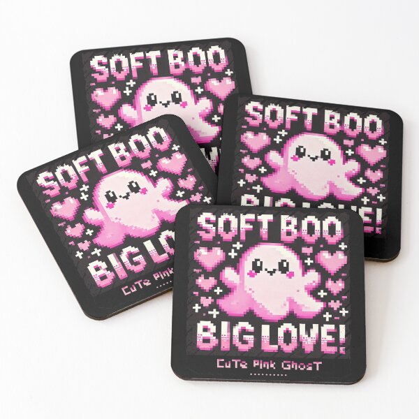 Item preview, Cute Pink Ghost: Sweet and Spooky (Soft Boo, Big Love) designed and sold by TrippyBunnyShop.