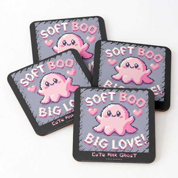 Item preview, Cute Pink Ghost: Sweet and Spooky (Soft Boo, Big Love) designed and sold by TrippyBunnyShop.