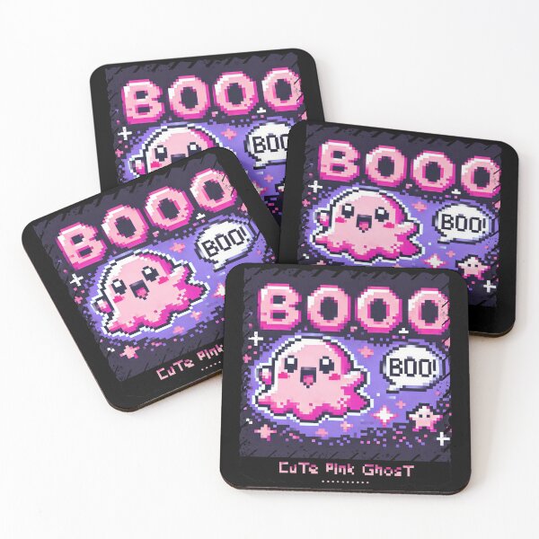 Item preview, Cute Pink Ghost: Sweet and Spooky (Booo) designed and sold by TrippyBunnyShop.