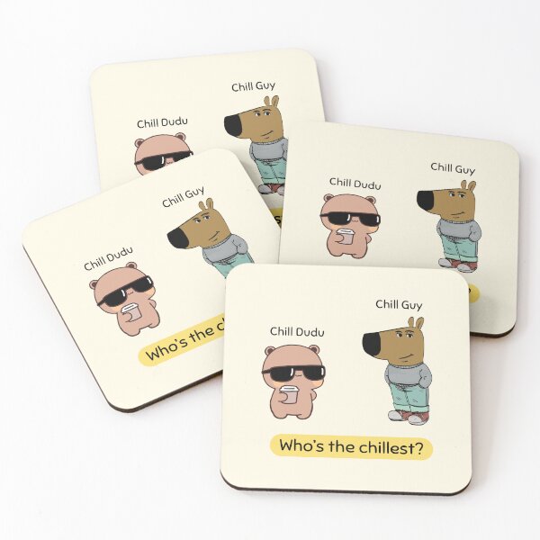 Item preview, Chill Guy - Who's the Chillest? Chill Dudu and Cool Guy Funny Cartoon designed and sold by FEBRICAST.