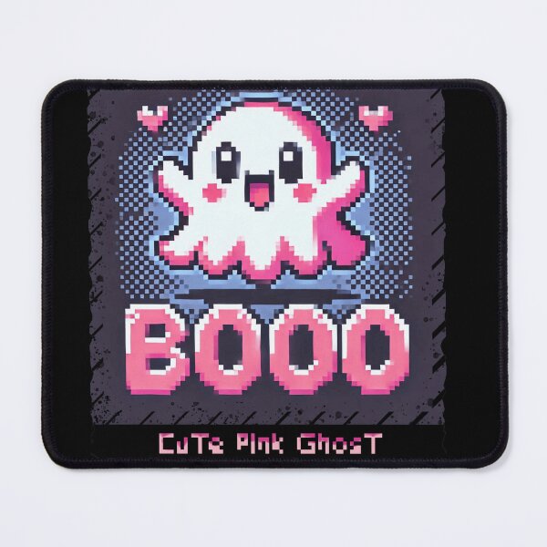 Item preview, Cute Pink Ghost: Sweet and Spooky (Booo) designed and sold by TrippyBunnyShop.