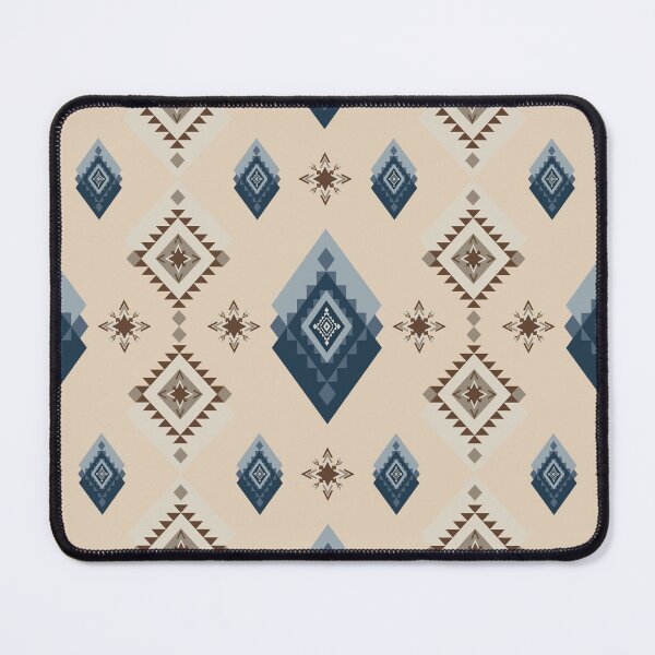 Item preview, Beige and Blue Geometric Tribal Design designed and sold by kasune-shop.