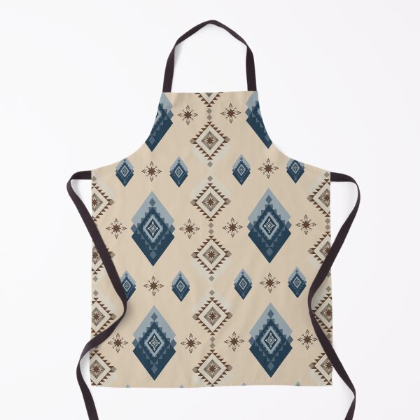 Item preview, Beige and Blue Geometric Tribal Design designed and sold by kasune-shop.