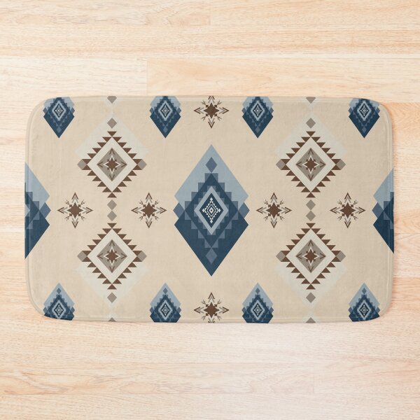 Item preview, Beige and Blue Geometric Tribal Design designed and sold by kasune-shop.