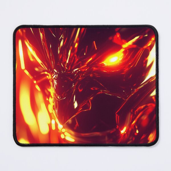 Item preview, Glowing Red and Gold Warrior Metal Mask Close-Up designed and sold by GoldenTealArts.