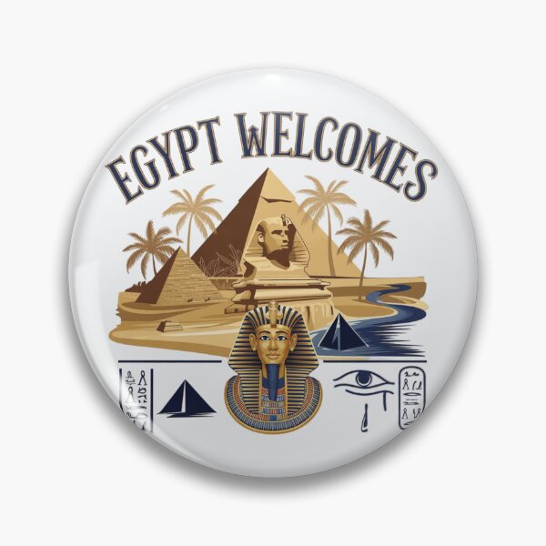 Item preview, Egypt Welcomes Flag Map Pyramids of Giza, Sphinx designed and sold by AnimalsDH305.