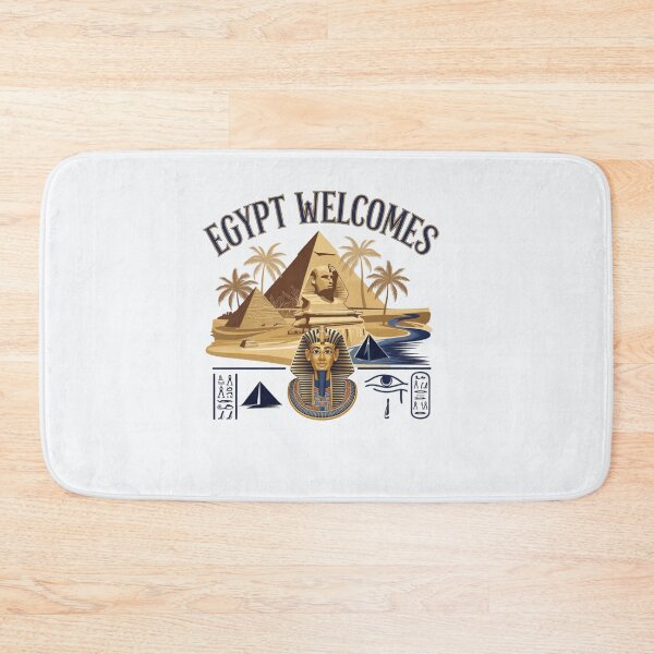Item preview, Egypt Welcomes Flag Map Pyramids of Giza, Sphinx designed and sold by AnimalsDH305.