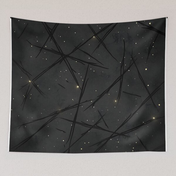 Item preview, Starry Night Sky With Golden Thorns Design designed and sold by GoldenTealArts.