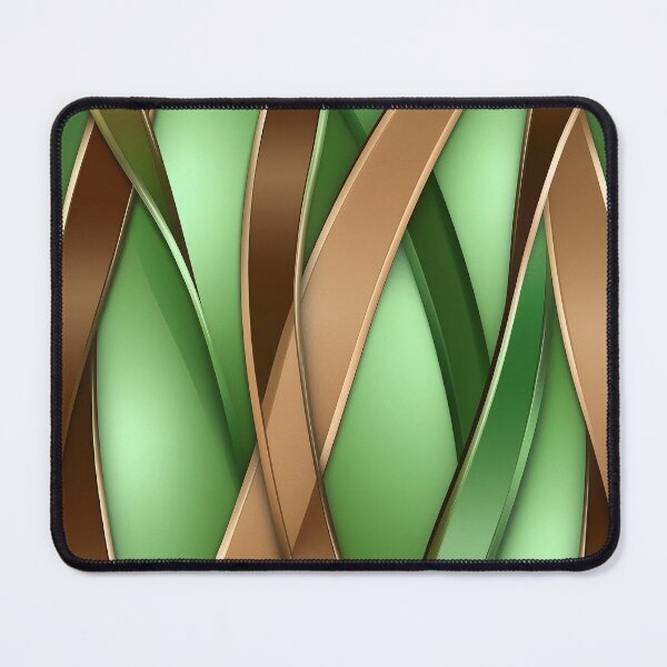 Item preview, Elegant Green and Brown Metallic Ribbons designed and sold by GoldenTealArts.