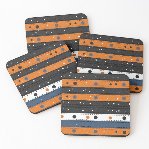 Item preview, A pattern of polka dots and stripes on  stripes with stitches designed and sold by Soul-Sparks.