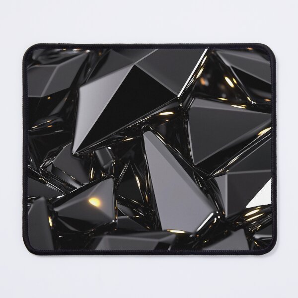 Item preview, 3D Black Triangles With Golden Reflections designed and sold by GoldenTealArts.