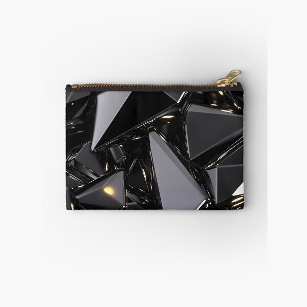 Item preview, 3D Black Triangles With Golden Reflections designed and sold by GoldenTealArts.