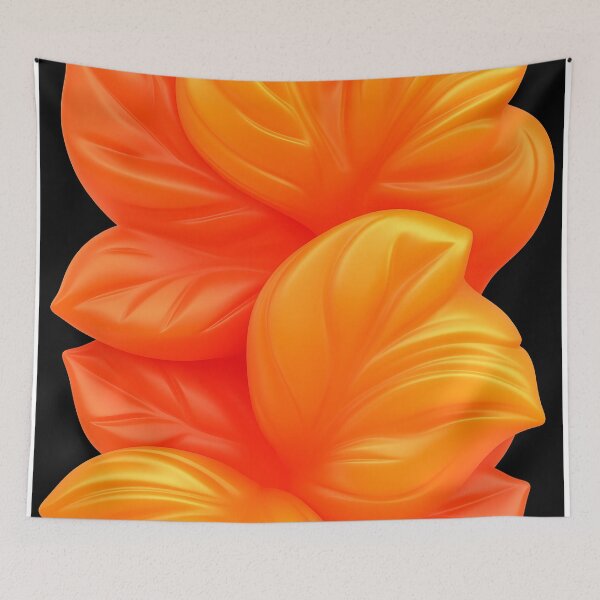 Item preview, Vibrant Orange Leaf Pattern designed and sold by GoldenTealArts.