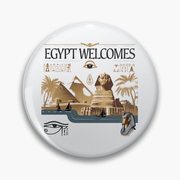 Item preview, Egypt Welcomes Flag Map Pyramids of Giza, Sphinx designed and sold by AnimalsDH305.