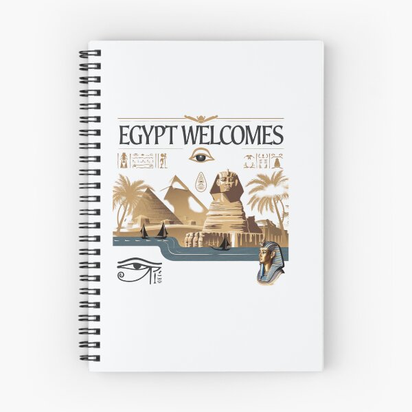 Item preview, Egypt Welcomes Flag Map Pyramids of Giza, Sphinx designed and sold by AnimalsDH305.