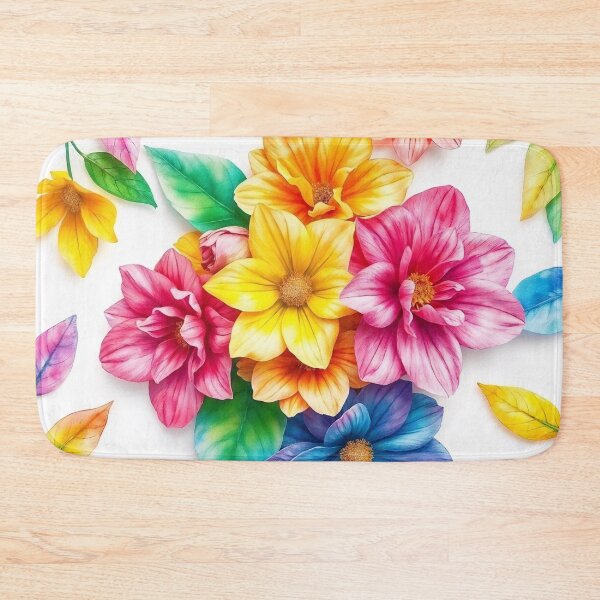 Item preview, Rainbow floral designed and sold by Neranchara.