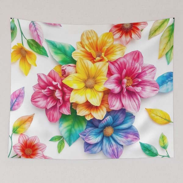 Item preview, Rainbow floral designed and sold by Neranchara.