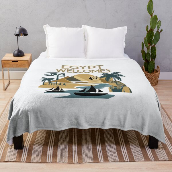 Item preview, Egypt Welcomes Flag Map Pyramids of Giza, Sphinx designed and sold by AnimalsDH305.