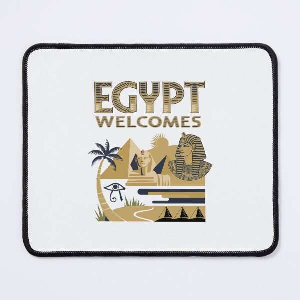 Item preview,  Egypt Welcomes Flag Map Pyramids of Giza, Sphinx designed and sold by AnimalsDH305.