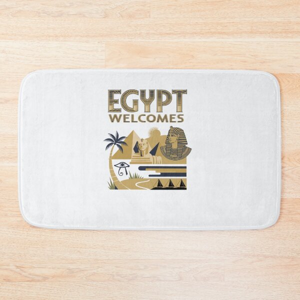 Item preview,  Egypt Welcomes Flag Map Pyramids of Giza, Sphinx designed and sold by AnimalsDH305.