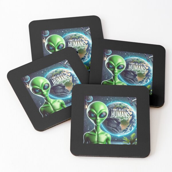 Item preview, I Don’t Believe In Humans: Aliens Conspiracy designed and sold by TrippyBunnyShop.