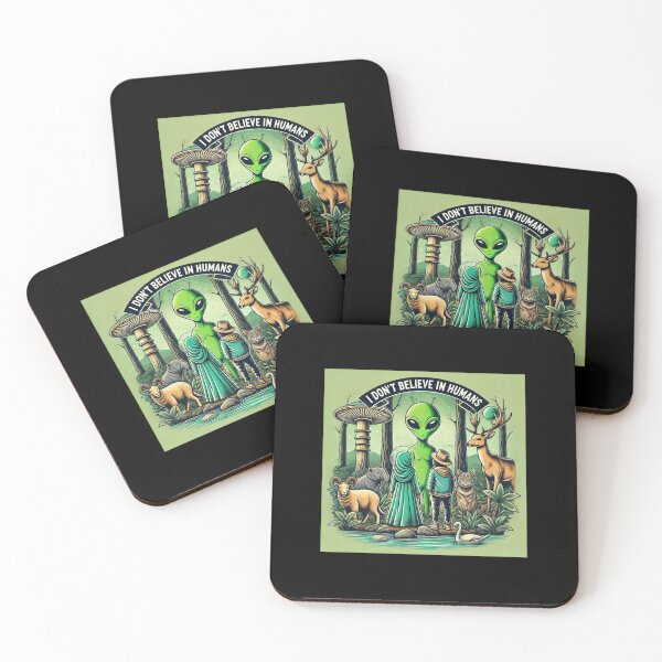Item preview, I Don’t Believe In Humans: Aliens Conspiracy designed and sold by TrippyBunnyShop.