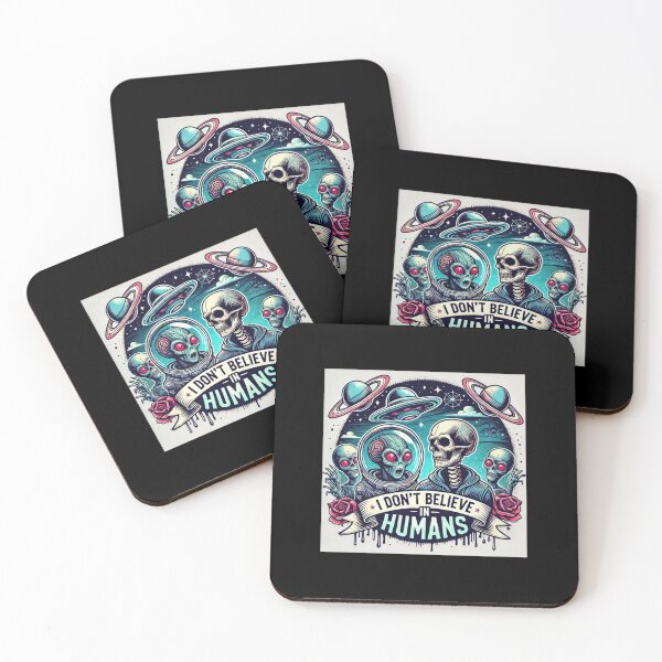 Item preview, I Don’t Believe In Humans: Aliens Conspiracy designed and sold by TrippyBunnyShop.