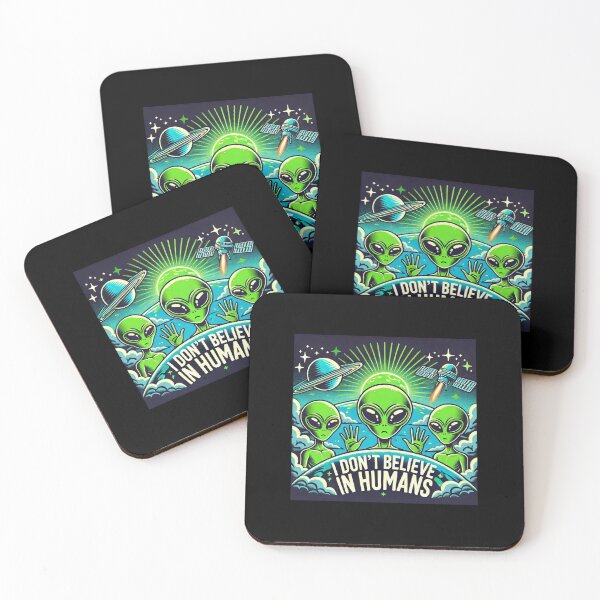 Item preview, I Don’t Believe In Humans: Aliens Conspiracy designed and sold by TrippyBunnyShop.