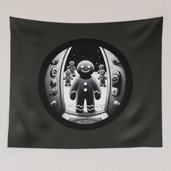 Item preview, Gingerbread Visitors at Your Doorstep | Fisheye designed and sold by NoNoNomad.
