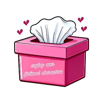 Vorschaubild zum Design Weinen über eine rosa Taschentuchbox mit fiktiven Figuren von InkInspiredz