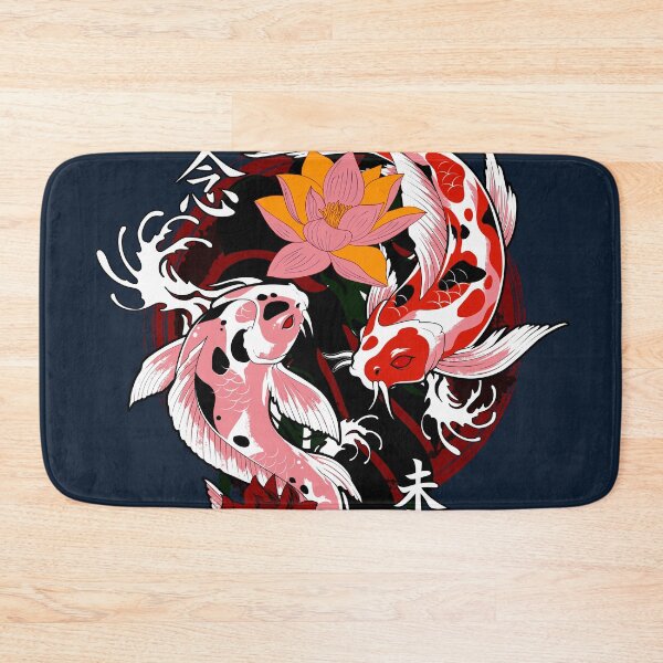 Item preview, Yakuza Japanese tattoos, koi fish pond, floral water original designed and sold by Cheeky Companions.